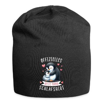 Offizielles Beste Mama Schlafshirt Pinguin - Jersey-Beanie - Schwarz - Vorne