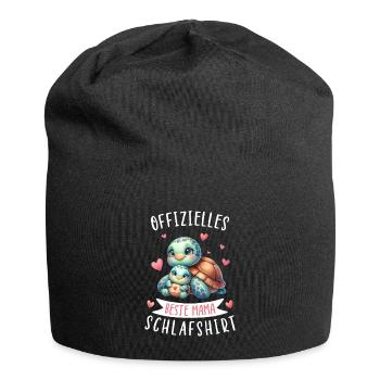 Offizielles Beste Mama Schlafshirt Schildkröte - Jersey-Beanie - Schwarz - Vorne