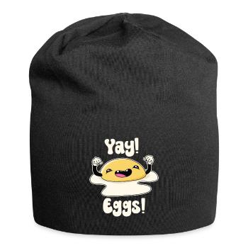 Juhu-Eier - Jersey-Beanie - Schwarz - Vorne