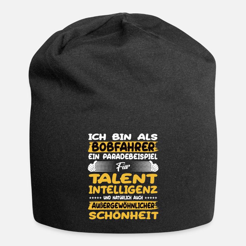 Bobfahrer ein Paradebeispiel Bobfahren - Jersey-Beanie - Schwarz