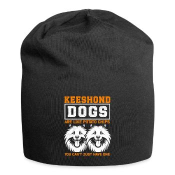 Keeshond Wolfspitz chien chien propriétaire cadeau - Bonnet en jersey - noir - Devant