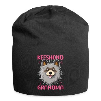 Keeshond grand-mère Wolfspitz chien papa cadeau - Bonnet en jersey - noir - Devant