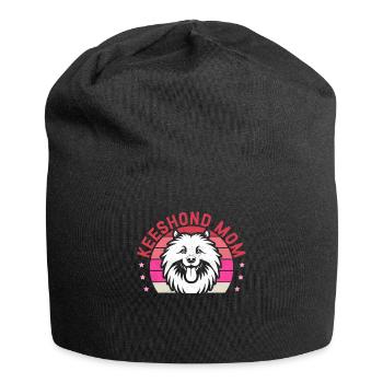 Keeshond maman Wolfspitz chien papa cadeau - Bonnet en jersey - noir - Devant