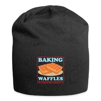 Waffles Waffle Waffle Lover Gift - Jersey Beanie - black - Front