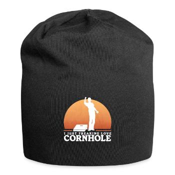 Cornhole Player Blind Hole Bean Bag cadeau - Bonnet en jersey - noir - Devant