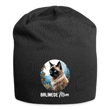 Chat balinais Balinesenkatze - Bonnet en jersey - noir - Devant