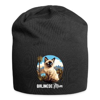 Chat balinais Balinesenkatze - Bonnet en jersey - noir - Devant