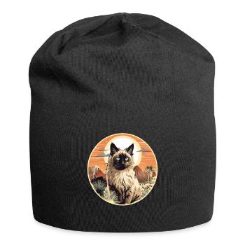 Chat balinais Balinesenkatze - Bonnet en jersey - noir - Devant