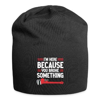 Plumber Men Father Husband Plumber - Jersey Beanie - black - Front