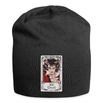 Tarotkarte Hexerei Okkult Anime Goth - Jersey-Beanie - Schwarz - Vorne