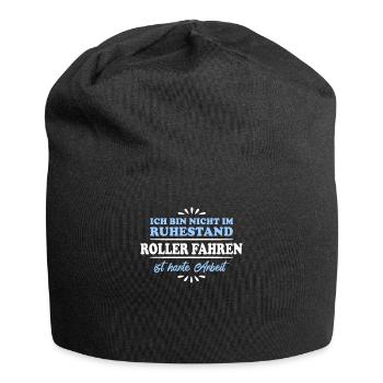 Retirement Pensioner Pensioner Scooter Driver - Jersey Beanie - black - Front