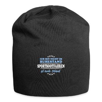 Retirement Pensioner Pensioner Recreational boater - Jersey Beanie - black - Front