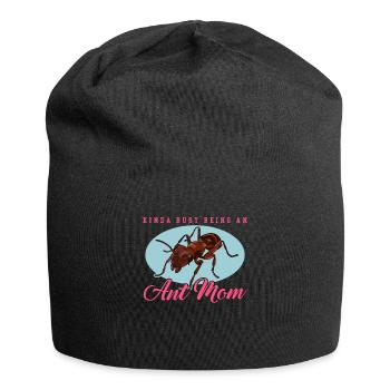 Fourmis maman Formicarium fourmilier ferme cadeau - Bonnet en jersey - noir - Devant