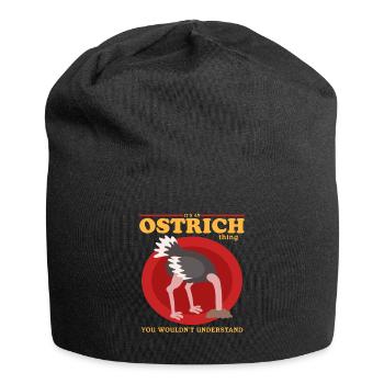 Ostrich Bird Ostrich Lover Ostriches Gift - Jersey Beanie - black - Front