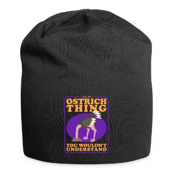 Ostrich Bird Ostriches Ostrich Lover Gift - Jersey Beanie - black - Front