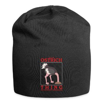 Ostrich Bird | Ostrich Lover Ostriches Gift - Jersey Beanie - black - Front