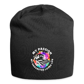 Harvester Lover My Passion My Harvester Farmer - Jersey Beanie - black - Front