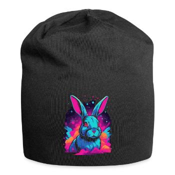 Space Nebula Galaxy Rabbit Lovers Vaporwave - Jersey Beanie - black - Front