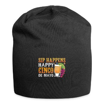 Mexikanische Fiesta Cinco De Mayo - Jersey-Beanie - Schwarz - Vorne
