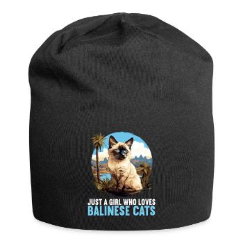 Chat balinais Balinesenkatze - Bonnet en jersey - noir - Devant