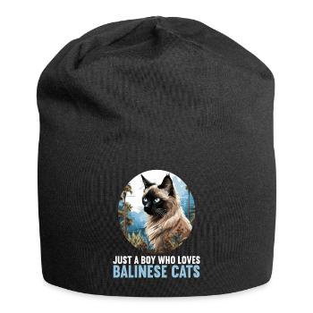 Chat balinais Balinesenkatze - Bonnet en jersey - noir - Devant