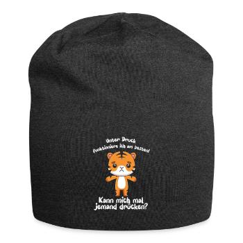 I function best under pressure - Jersey Beanie - charcoal grey - Front