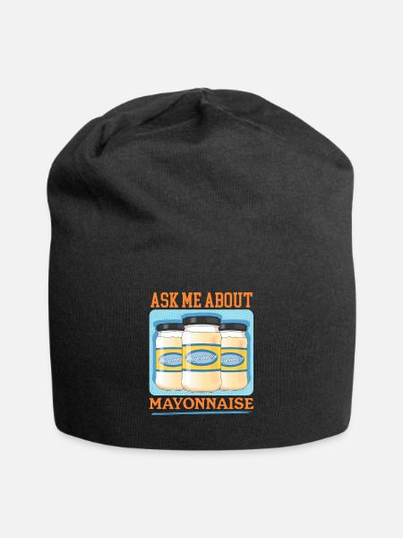 Mayonnaise Mayo Gift - Jersey Beanie - black