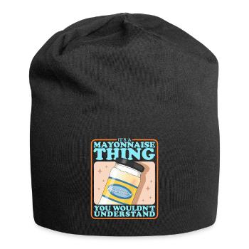 Mayo Mayonnaise Lover Gift - Jersey Beanie - black - Front