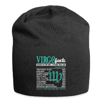 Virgo Facts I Awesome Zodiac Sign - Jersey Beanie - black - Front
