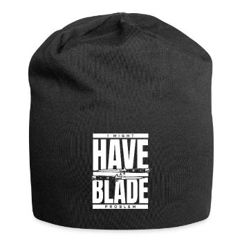 Ich könnte ein Klingenproblem haben Metzgermesser Messer - Jersey-Beanie - Schwarz - Vorne