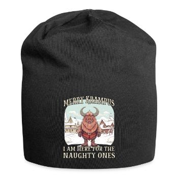 Krampus mask Krampus costume evil Santa Claus - Jersey Beanie - black - Front