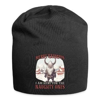 Kawaii Krampus T Costume de Père Noël méchant - Bonnet en jersey - noir - Devant