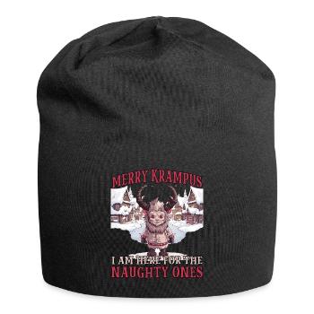 Krampus mask Krampus costume evil Santa Claus - Jersey Beanie - black - Front