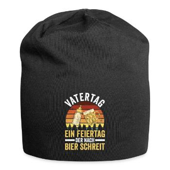 Dad Beer Father Father's Day - Jersey Beanie - black - Front