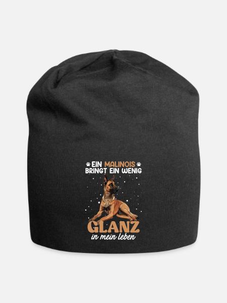 Belgischer Schäferhund MALINOIS BRINGT GLANZ - Jersey-Beanie - Schwarz