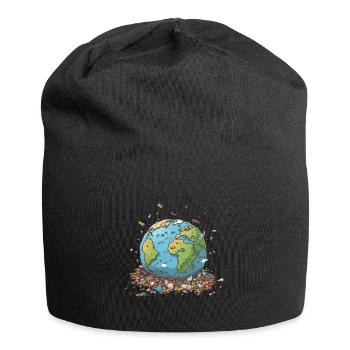 Anti Littering No Environment Recycle - Jersey-Beanie - Schwarz - Vorne