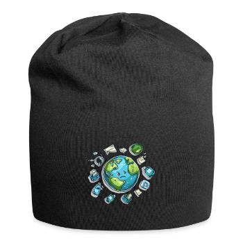 Anti Littering No Environment Recycle - Jersey-Beanie - Schwarz - Vorne