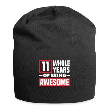 11th Birthday Children's Birthday Party - Jersey Beanie - black - Front