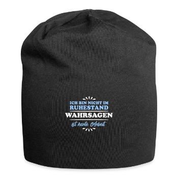 Retirement Pensioner Pensioner Fortune Teller - Jersey Beanie - black - Front