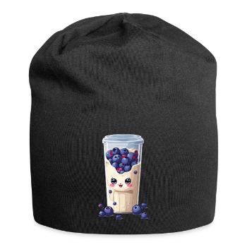 Myrtilles Mignon Milkshake Kawaii Fun - Bonnet en jersey - noir - Devant