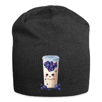 Myrtilles Mignon Milkshake Kawaii Fun - Bonnet en jersey - charbon - Devant