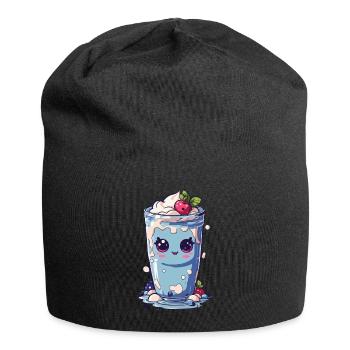 Myrtilles Mignon Milkshake Doux Amusant - Bonnet en jersey - noir - Devant