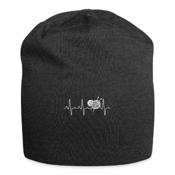 ECG de tricot | Laine - Aiguilles à tricoter - Bonnet en jersey - charbon - Devant