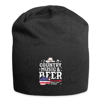 Cadeau de musique country country music - Bonnet en jersey - noir - Devant