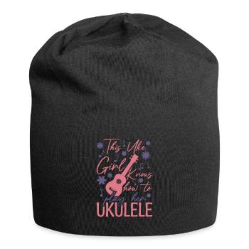 Uke Girl - Jersey Beanie - black - Front