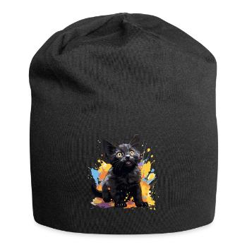 Bombay Cat Bombay Katze - Jersey-Beanie - Schwarz - Vorne