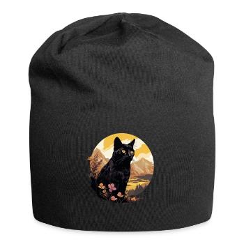 Bombay Cat Bombay Katze - Jersey-Beanie - Schwarz - Vorne