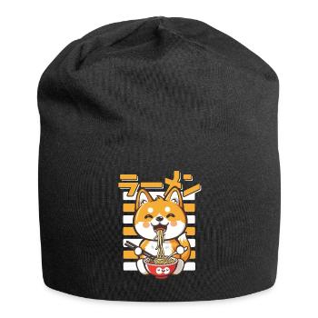 Chien Aime Ramen Bol Kawaii Anime - Bonnet en jersey - noir - Devant