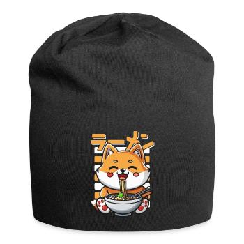 Chien Aime Ramen Bol Kawaii Anime - Bonnet en jersey - noir - Devant