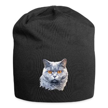 Cat Cats British Shorthair British Shorthair - Jersey Beanie - black - Front